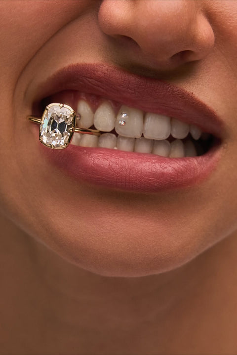 Old Mine Cushion Cut Diamond Ring