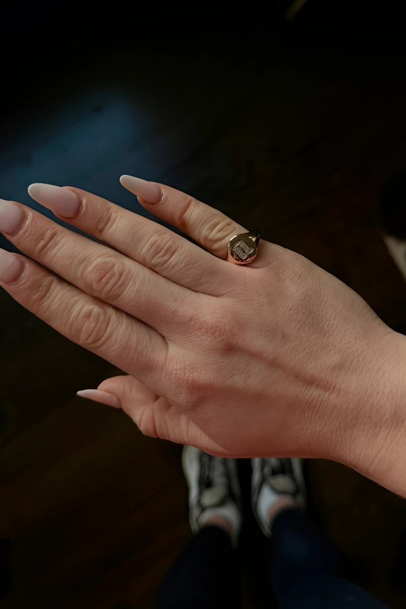 Gothic Initial Ring @gabbylgeorge