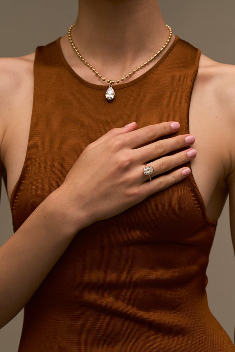 Mara Pear Diamond Pendant