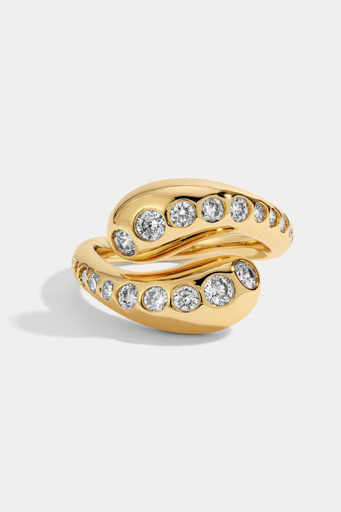 White Cz Adeline Ring