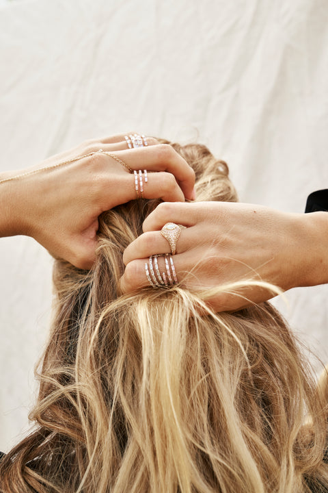 Pink Gigi Baguette Wrap Ring