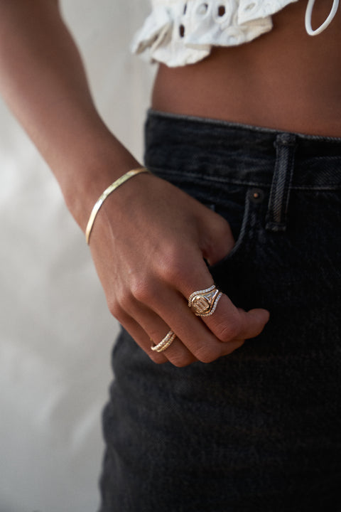 Gothic Initial Signet Ring