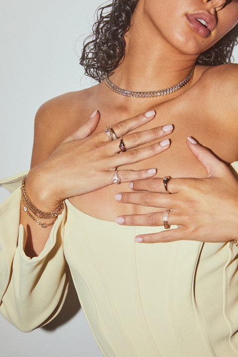 Smooth Pink ILY Ring