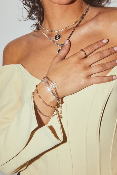 Gothic Initial Bracelet