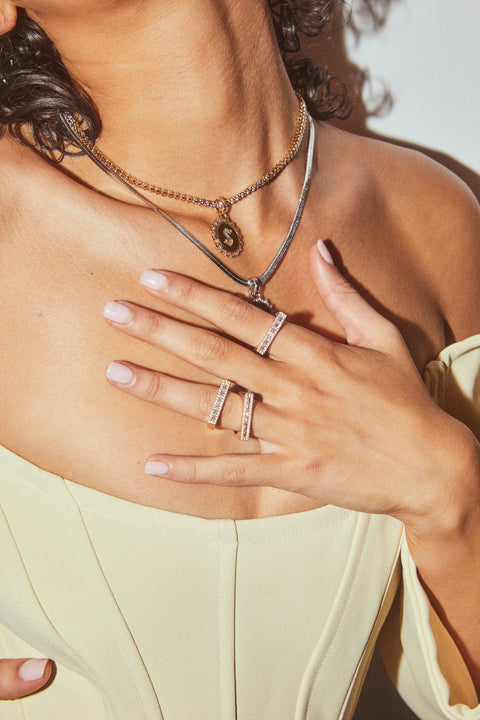 Pink Cass Bar Ring