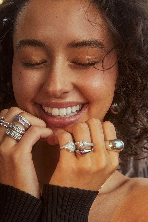 Ruby Maddy Pyramid Ring