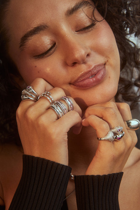 Ruby Maddy Pyramid Ring