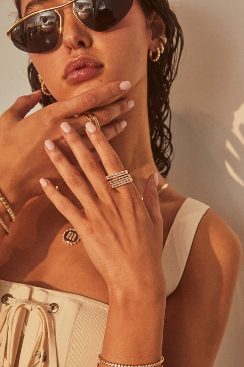 Pink Cass Bar Ring