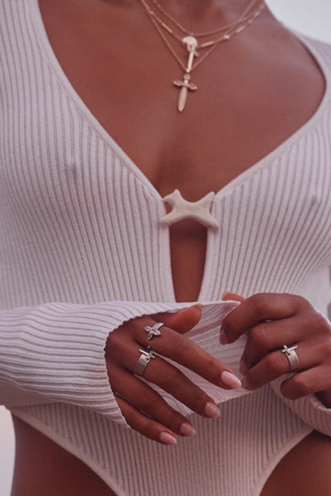 Opal Dagger Banded Ring